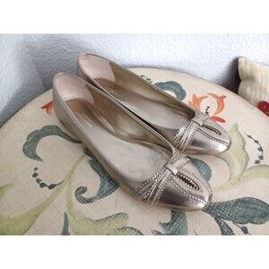 Sarah Chofakian Gold metallic flats EUR 37 UK 4.5 US 6.5